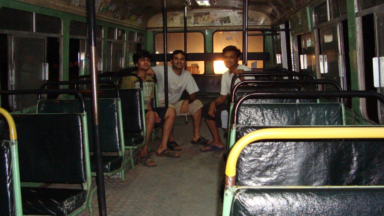 Empty Bus at Midnight